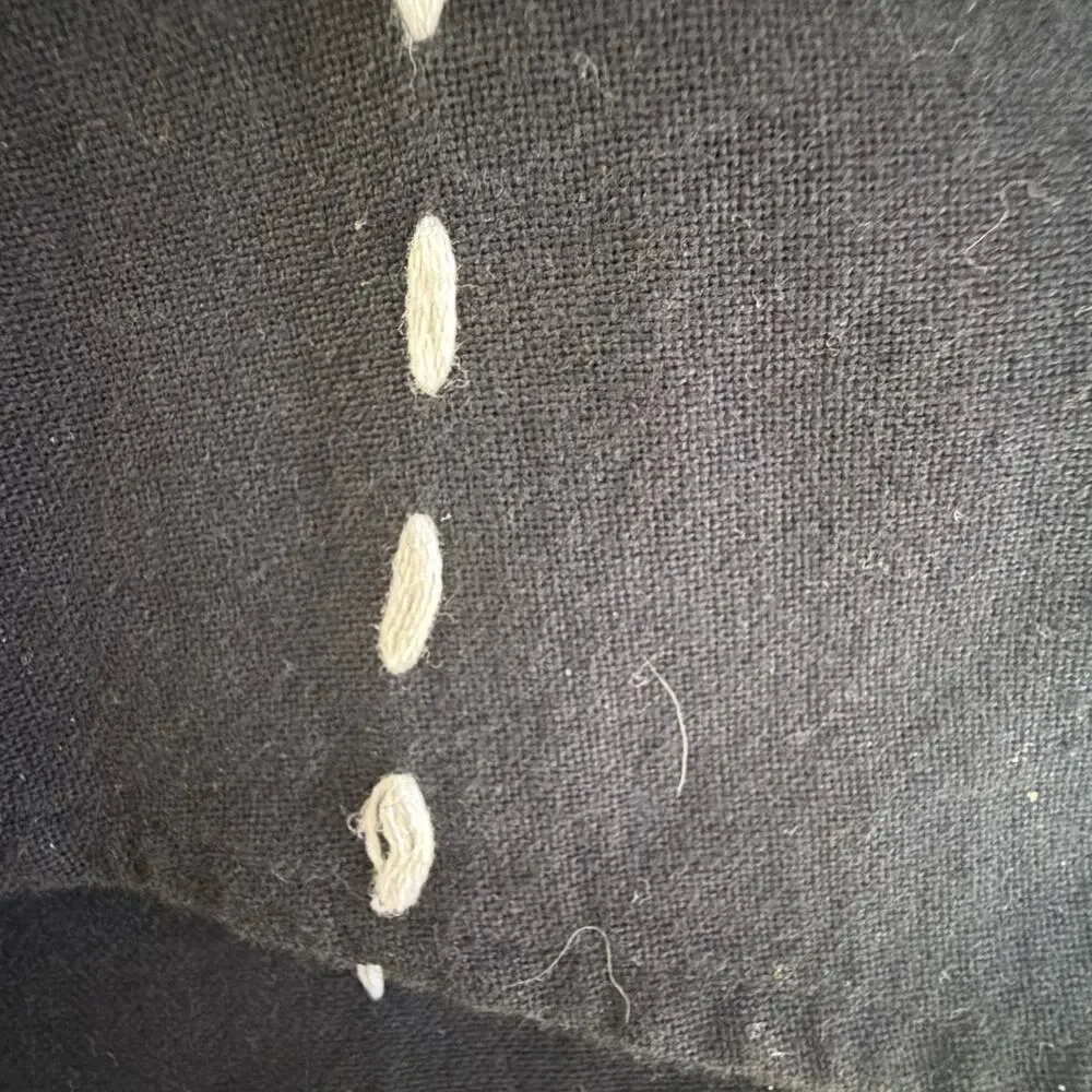 J. Jill XL Pure Embroidered Maxi Dress black white pinstriped bohemian classic - Picture 10 of 14